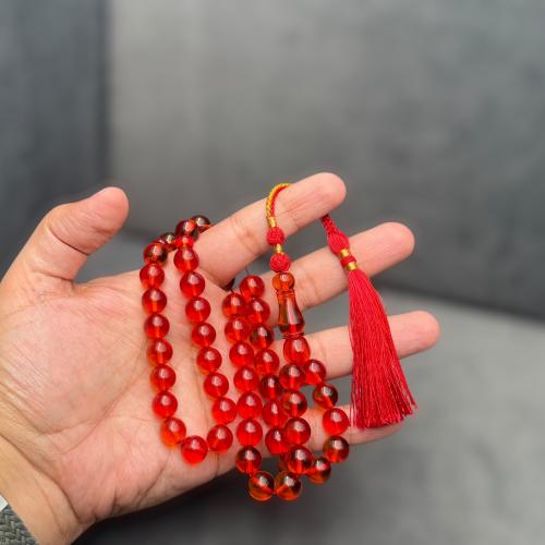 سبحة زعفراني بلون عسلي