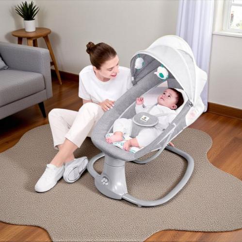 كرسي هزاز اطفال مواليد كهربائي ذكي من ماستيلا مع ب...