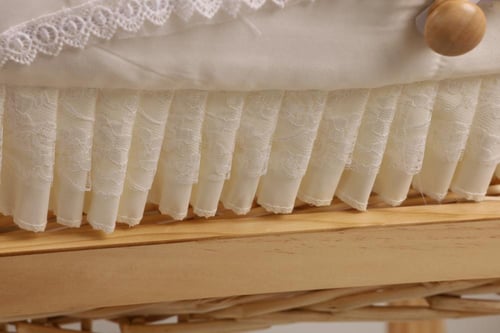 سلة موسى سرير مواليد خيزران قطن سكري أبو كورنيش بق...