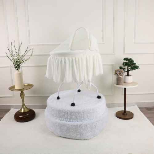 سرير شيال للأطفال بقاعدة متنقلة قماش فيسبوك وناموس...