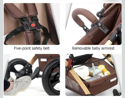 عربية أطفال 3 في 1 بيليكو قابلة للطي لراحة وأمان ا...