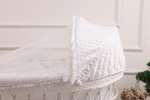 سلة موسى سرير مواليد خيزران قماش حبوب الرمان أوف و...