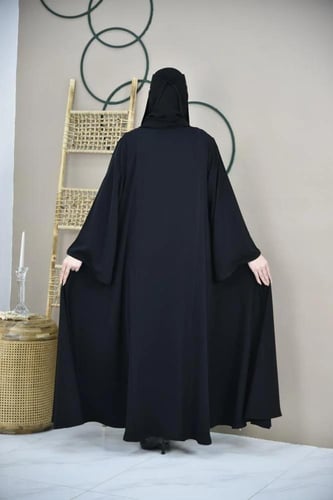 عباية سادة دبل كلوش ببرواز مميز