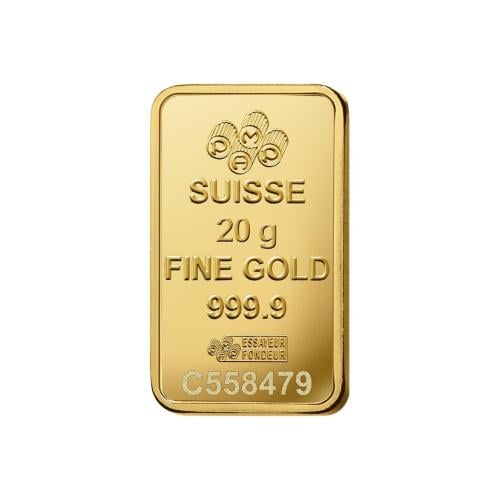 سبيكة بامب السويسرية ذهب 20 جرام عيار 24