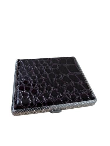 حافظة سجائر جلد لامع باذنجاني