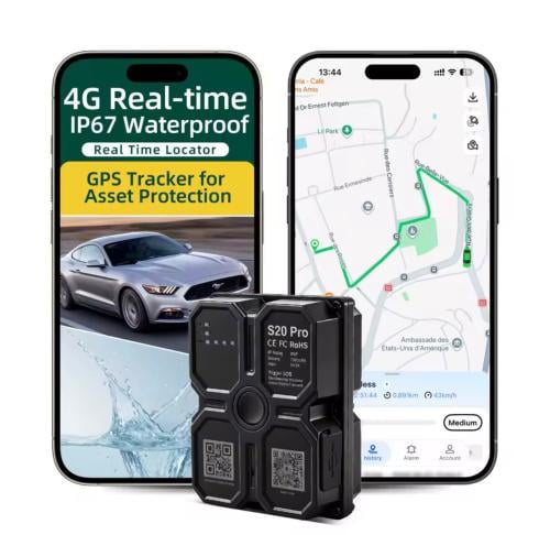 جهاز تتبع S20 Pro لاسلكي GPS - مقاوم للماء IP67، ب...