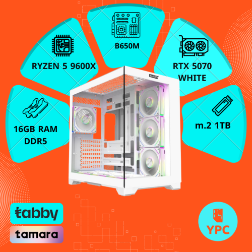 تجميعة RTX 5070 بيضاء