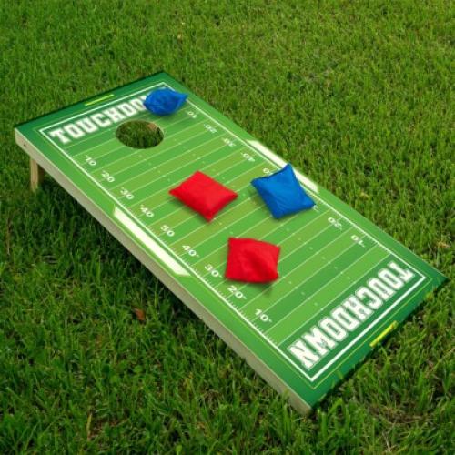Kornhole game bag tossing board