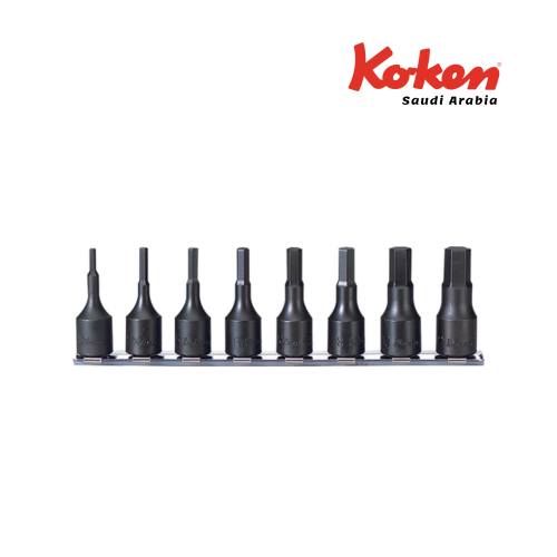 طقم حبوب راس مسدس 8 قطع تربيعة 3/8