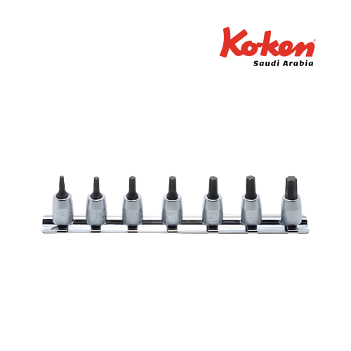 طقم حبوب رأس مشرشر 7 قطع تربيعة 1/4