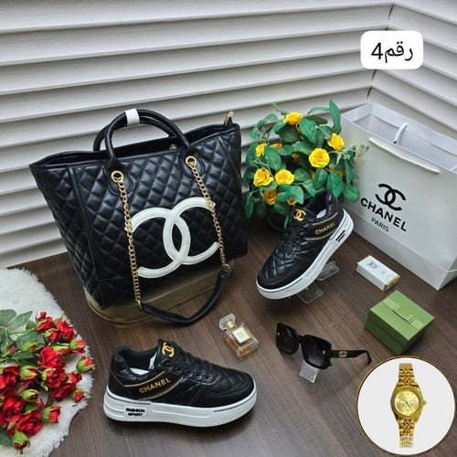 طقم شنطه ماركة شانيل كامل نفس الصوره