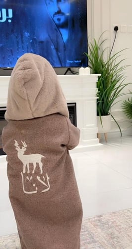 فروه شتوي للأطفال بناتي مع تطريز