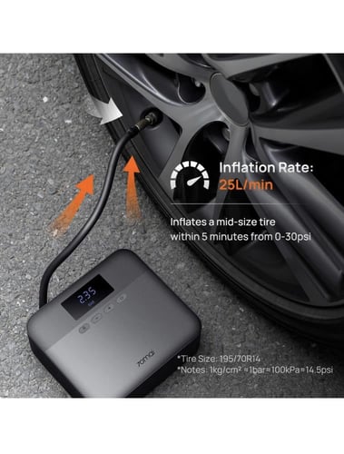 ماطور هواء شاومي على ولاعة السيارة 70mai