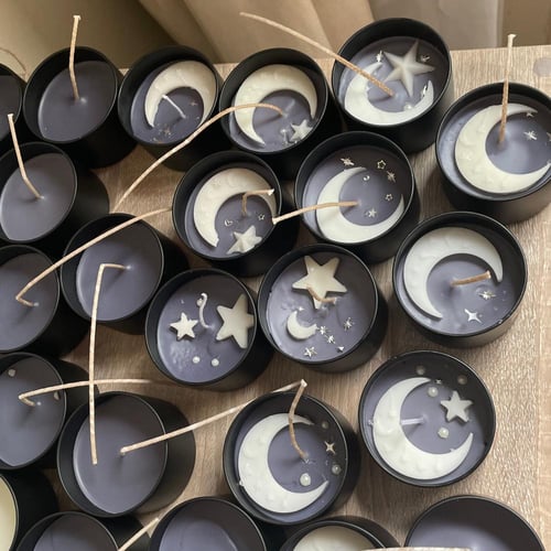 شمعة الهلال والنجوم المعطرة مع التغليف