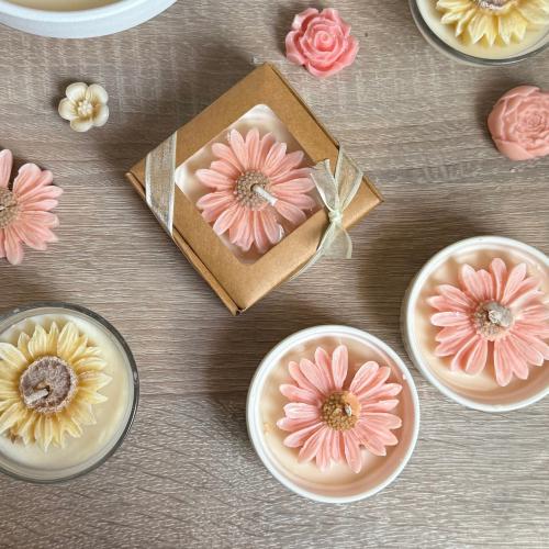 شمعة زجاجية مع تغليف