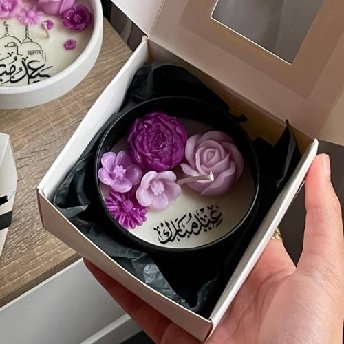 5 حبات من شمعة الأزهار المعطرة الحجم الكبير مع بوك...