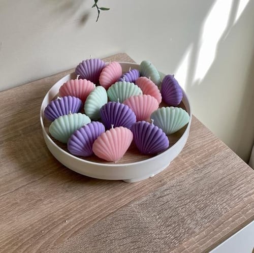 قالب سيليكون شمعة الصدف ( يوجد احجام )