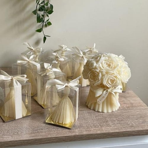 قالب سيليكون شمعة الفستان