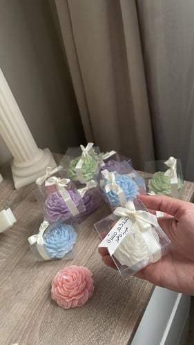 شمعة الورد الميني مغلفة ومعطرة