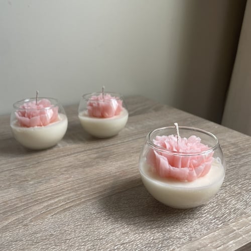 شمعة زجاجية مع تغليف