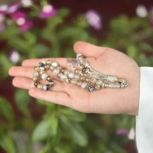 سبحة حجر العقيق عدد الخرز 33
