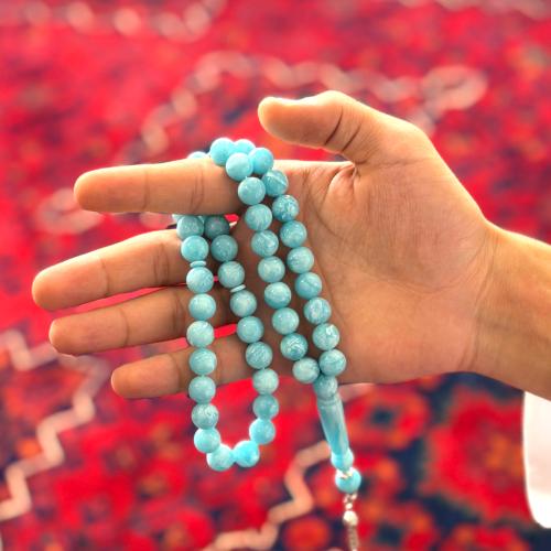 مسباح بكلايت سماوي ثلجي تمليكة عدد الخرز 45