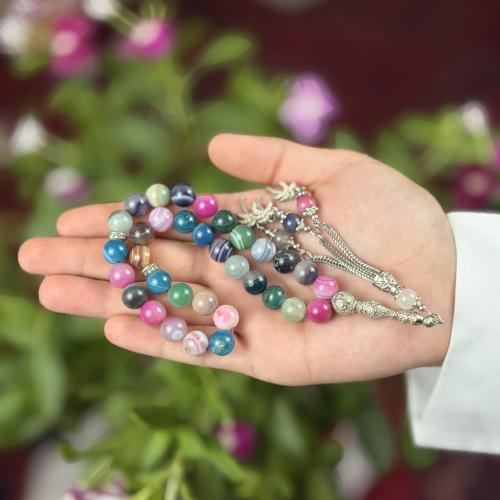 سبحة حجر العقيق عدد الخرز 33