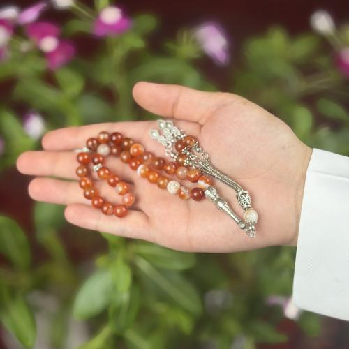 سبحة حجر العقيق عدد الخرز 33