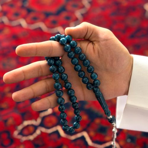 مسباح بكلايت مخلط كحلي تمليكة عدد الخرز 45