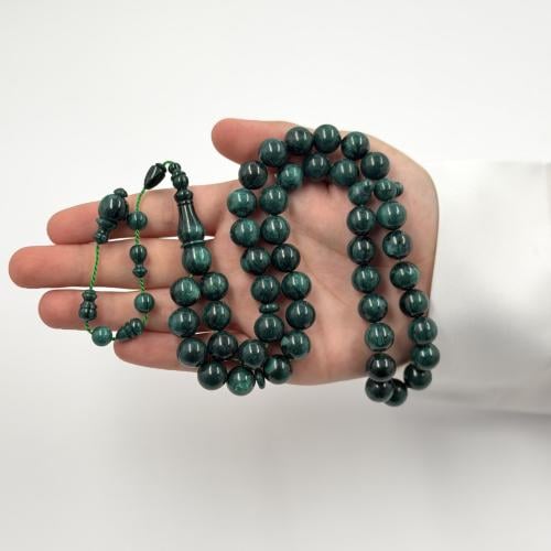 مسباح فاتوران زيتي معرق تمليكة عدد الخرز 45