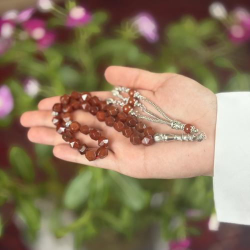 سبحة حجر العقيق عدد الخرز 33