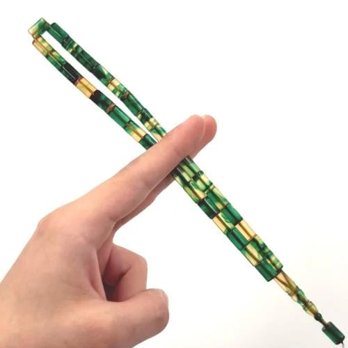 Green Fatoran prayer bead with pen story Turkish size 33