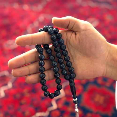 مسباح بكلايت حرباء كحلي تمليكة عدد الخرز 45