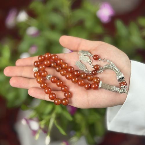 سبحة حجر العقيق عدد الخرز 33