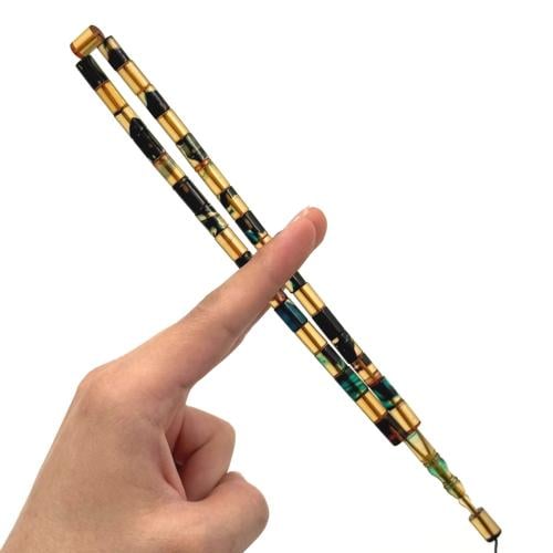 Yellowish mustard-colored prayer bead string, Turkish pen story, size 33