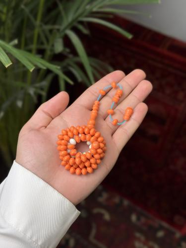 مسبحة بلياردو برتقالي (99 خرزة)