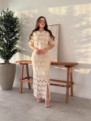 فستان ناعم مكون من قطعتين