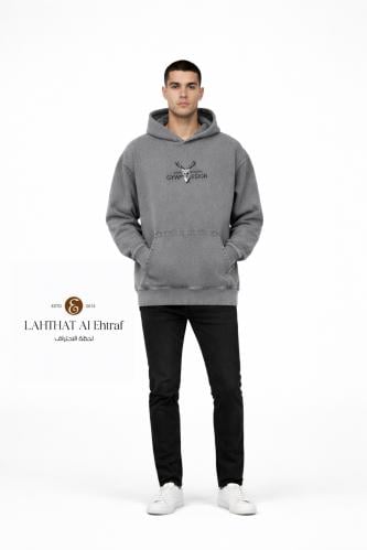 بلوفر رجالي شتوي بتمويجه رصاصي