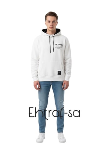 هودي ابيض رجالي