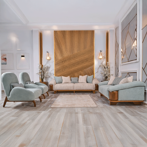 طقم كنب مودرن مع 2 فوتيه – تصميم عصري فاخر يناسب ج...