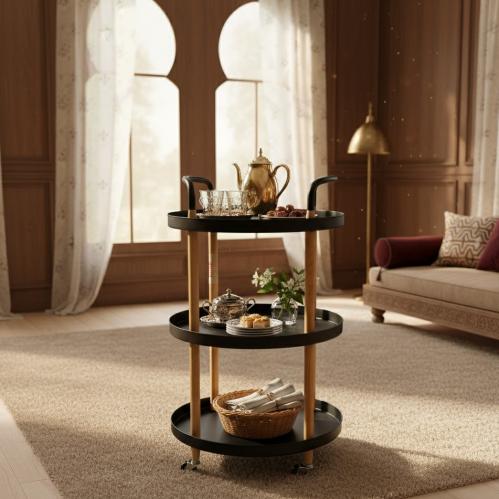 طاولة شاي عربية للتقديم والضيافة بتصميم عملي