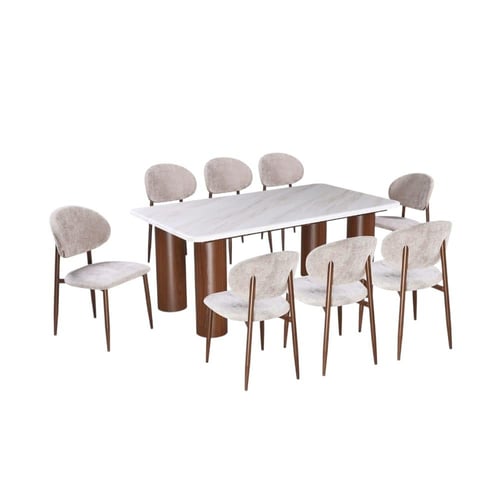 طقم طاولة طعام رخام 8 كراسي - فخامة استثنائية لمجا...