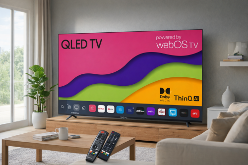 شاشة GVC PRO 85 بوصة 4K QLED سمارت WebOS – ألوان ن...