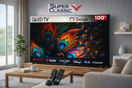شاشة SUPER CLASSIC سمارت 100 بوصة 4K QLED Google T...