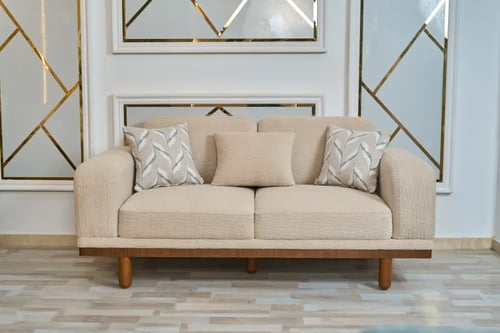 طقم كنب مودرن - موديل ستار - ارجل خشبية - 4 قطع