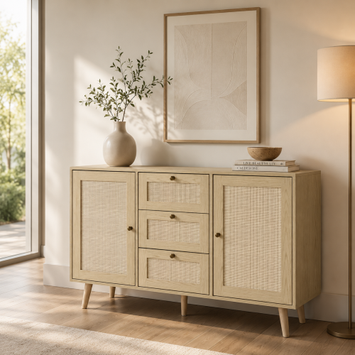بوفيه Beige Wood Buffet | بيج مودرن فاخر