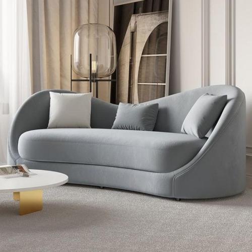 أريكة ثلاثية المقاعد مخمل رمادي - 300×85×85 سم