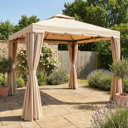خيمة خارجية بيج – ظل أنيق للحدائق والمسابح -متوفرة...