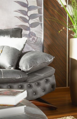 طقم كنب مارفل مودرن 7 مقاعد - خشب زان وقماش جيرمان...