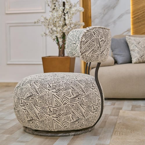 طقم كنب الفريد 4 قطع — يد استيل جولد وذراع خشبية ب...